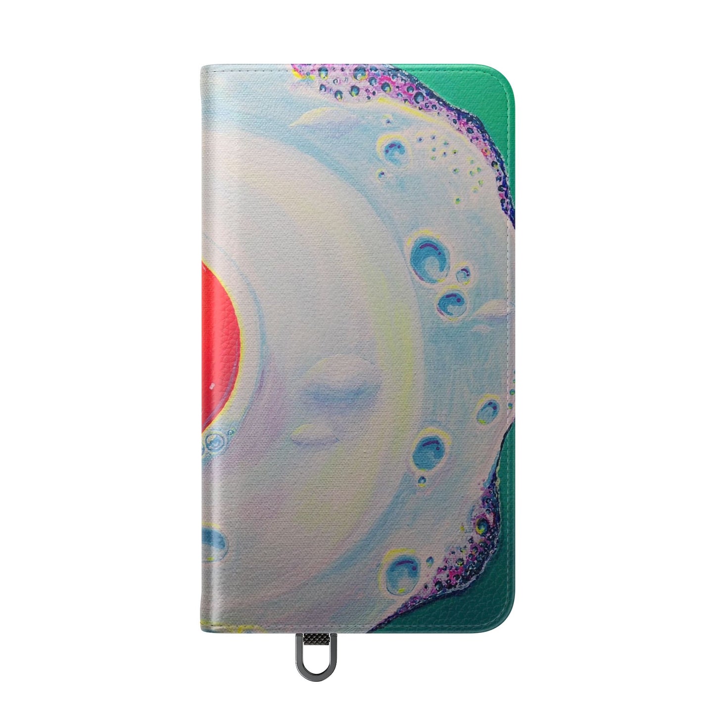 Neon Fried Egg Flip Phone Case – Wallet Cover with Card Slots