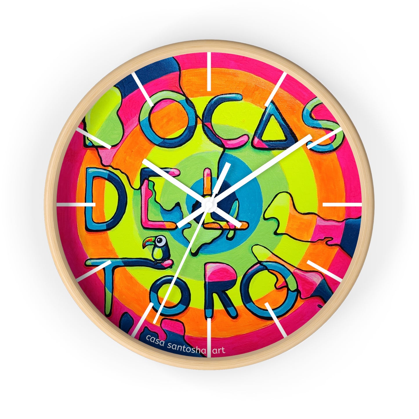 Bocas Del Toro Islands Pop Art Wall Clock