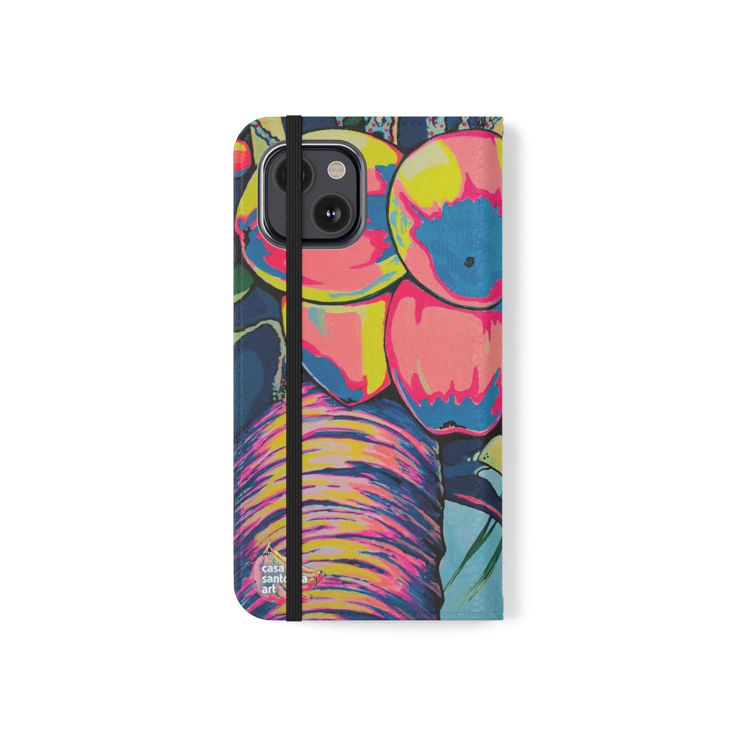 Neon Coconuts Flip Phone Case – Wallet Cover with Card Slots