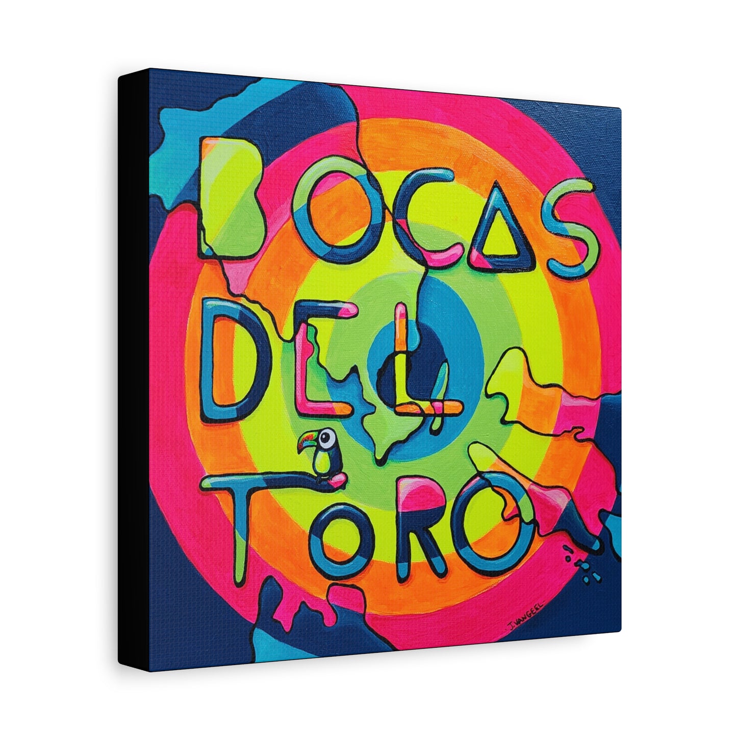 Bocas Del Toro Islands Original Canvas Art Print, Gift, Unique Wall Decor