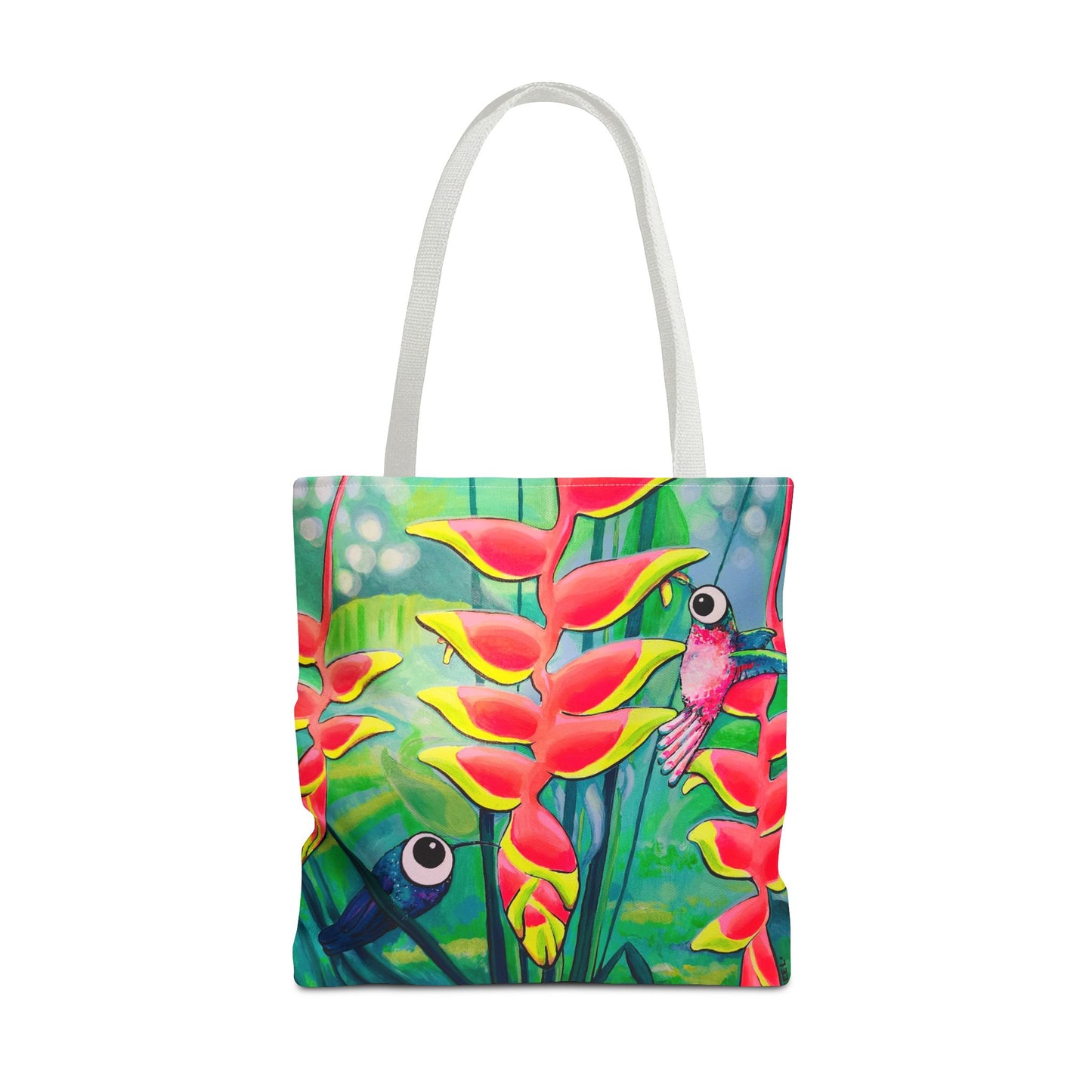 Premium Cyclops Hummingbirds Tote Bag, Original Artist Design, Reusable Shopping Tote,  Eco-Friendly