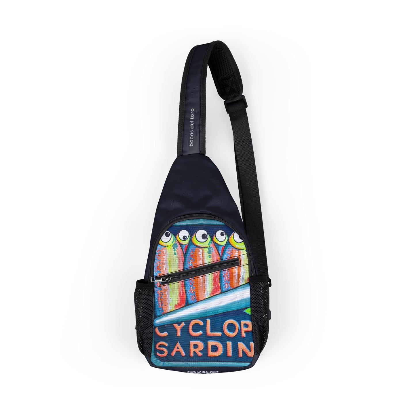 Neon Sardines Art Sling Bag - Travel or Everyday Chest Bag