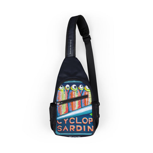 Neon Sardines Art Sling Bag - Travel or Everyday Chest Bag