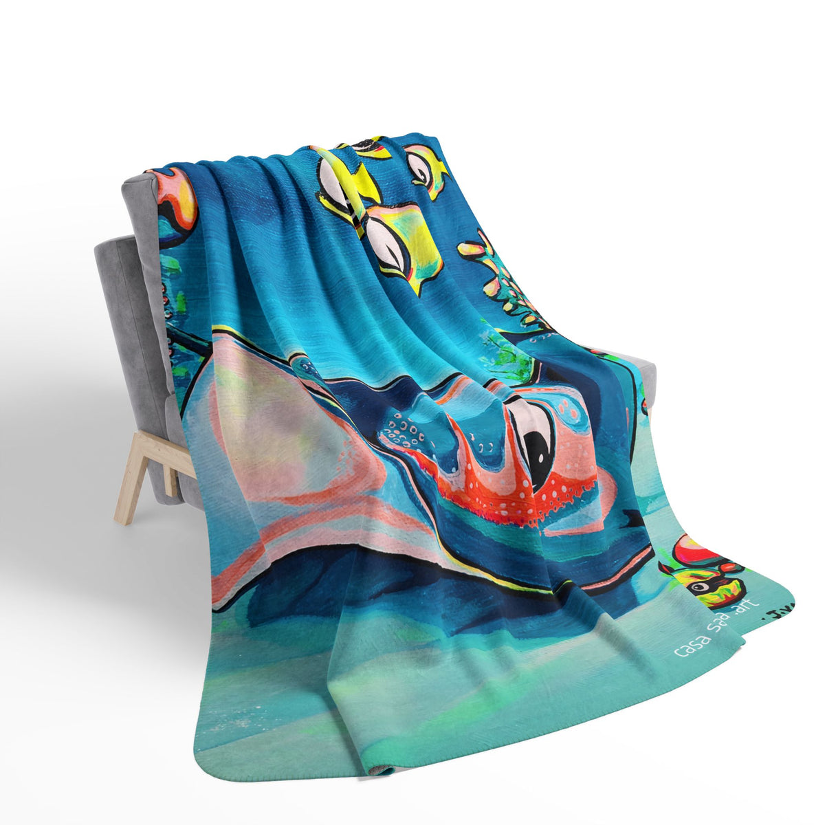 Cyclops Stingray Fleece Sherpa Blanket