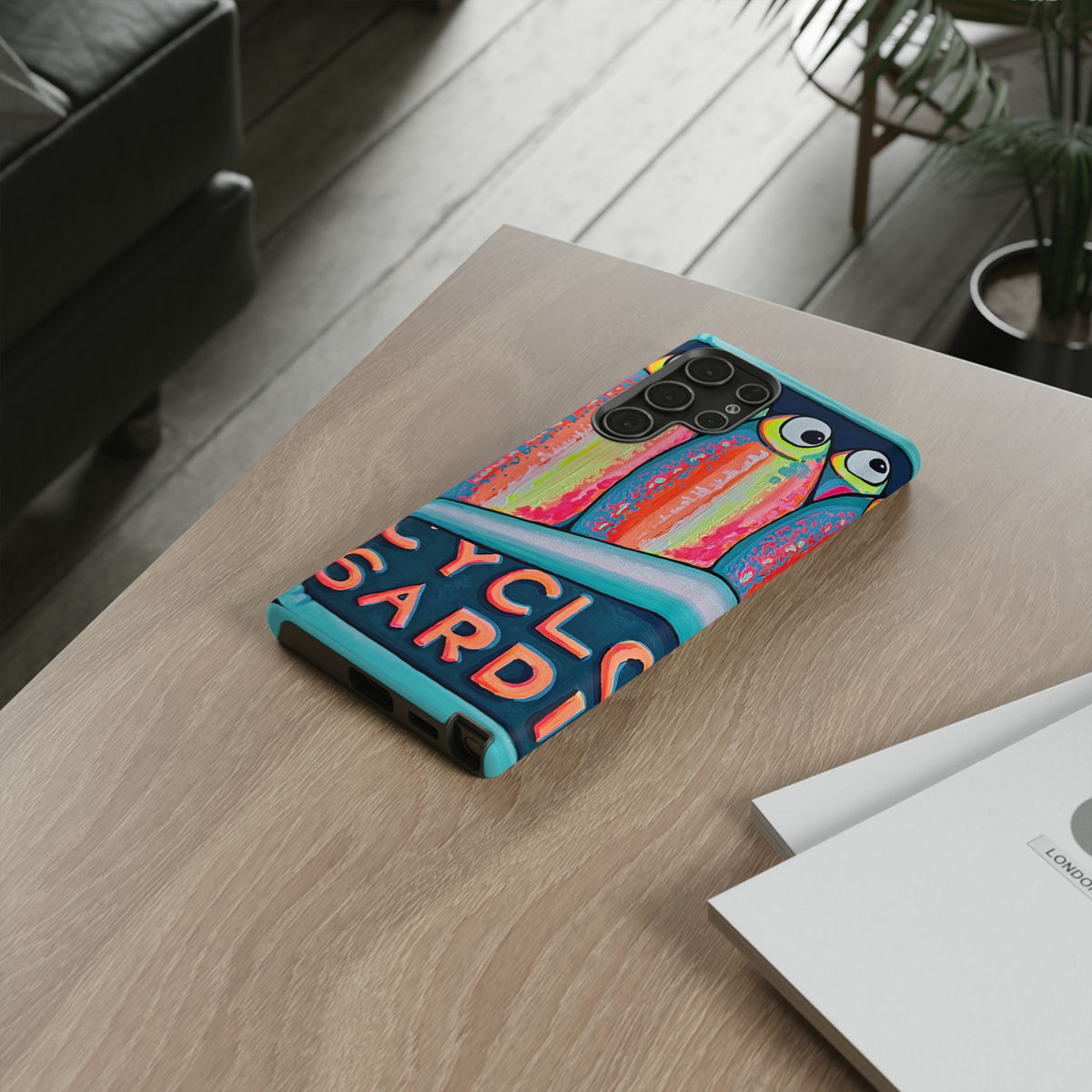 Neon Sardines Tough Phone Case