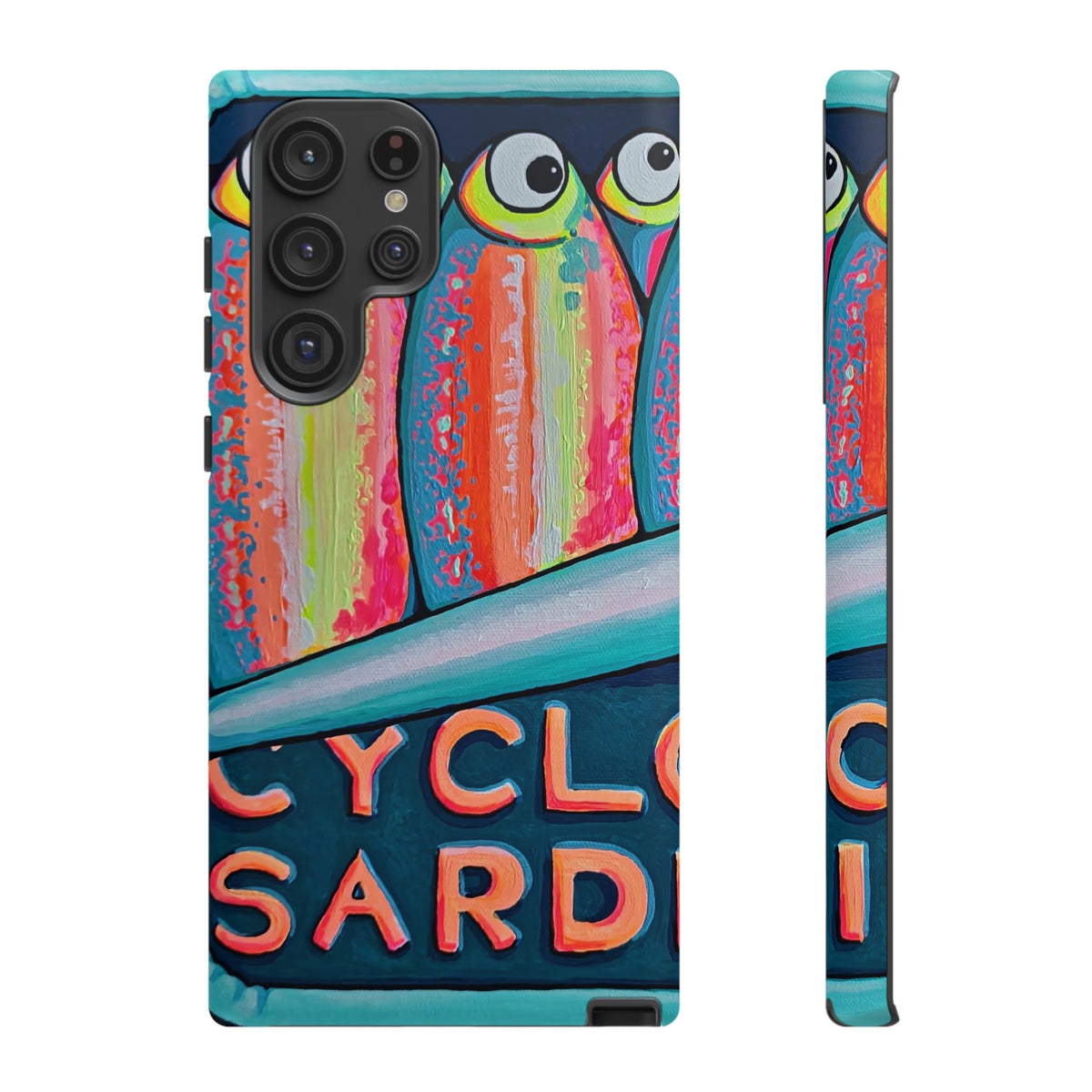Neon Sardines Tough Phone Case