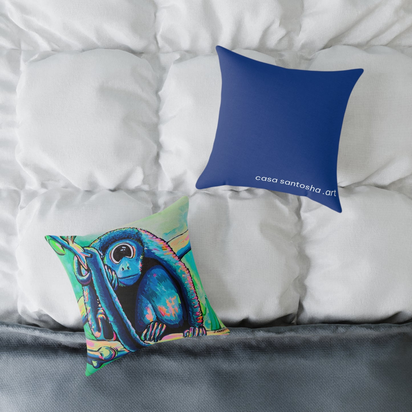 Cyclops Monkey Art Canvas Decorative Pillow