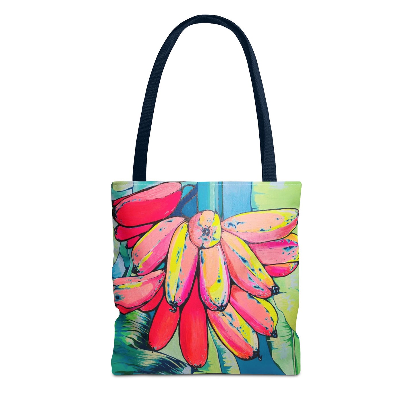 Premium Neon Primitivo Bananas Tote Bag, Original Artist Design, Reusable Shopping Tote, Eco-Friendly
