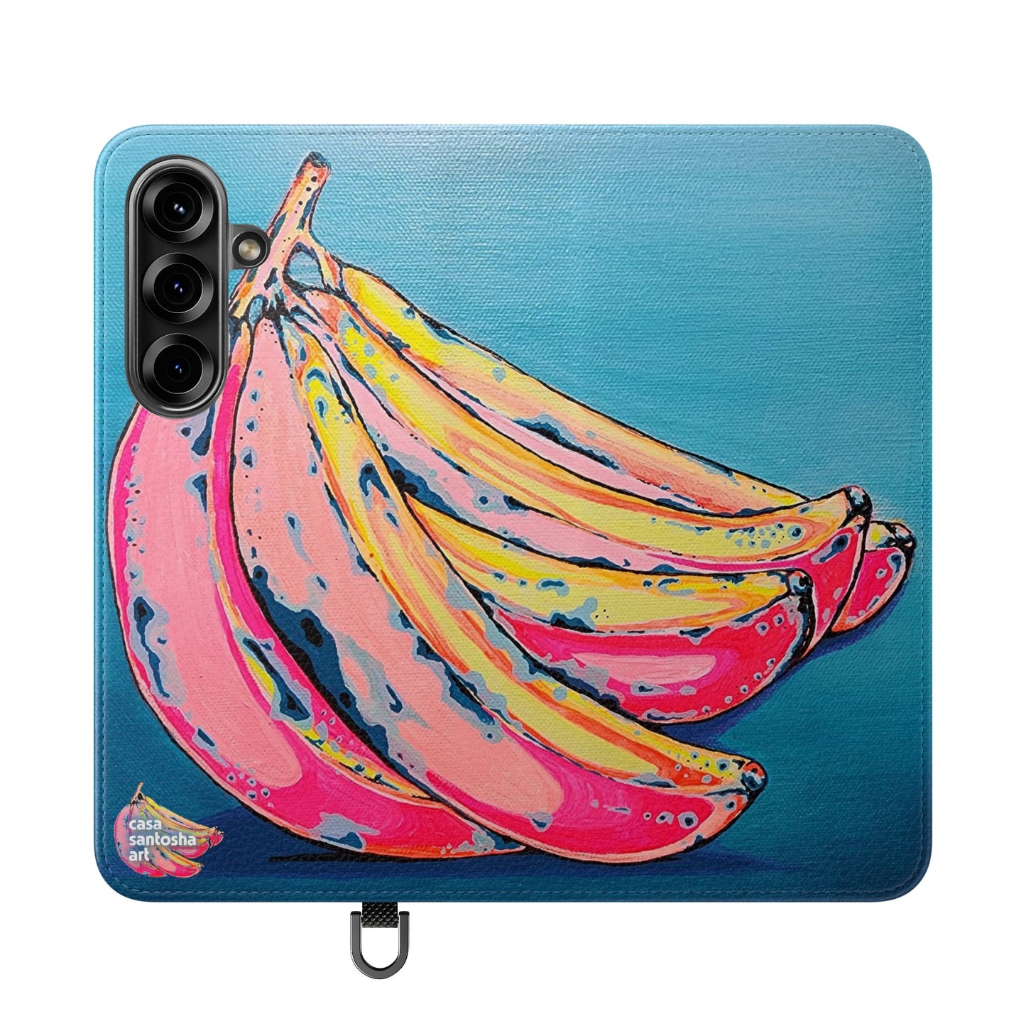 Neon Bananas Flip Phone Case – Wallet Cover with Card Slots
