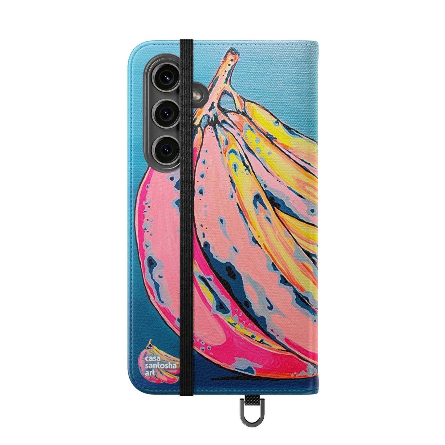 Neon Bananas Flip Phone Case – Wallet Cover with Card Slots