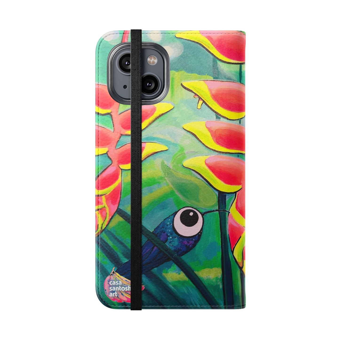 Cyclops Hummingbirds Flip Phone Case – Wallet Cover with Card Slots
