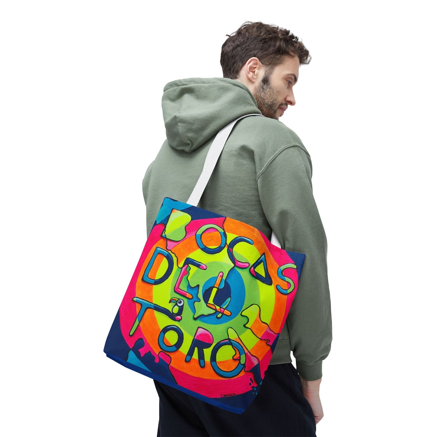 Premium Bocas Del Toro Islands Tote Bag, Original Artist Design, Reusable Shopping Tote,  Eco-Friendly