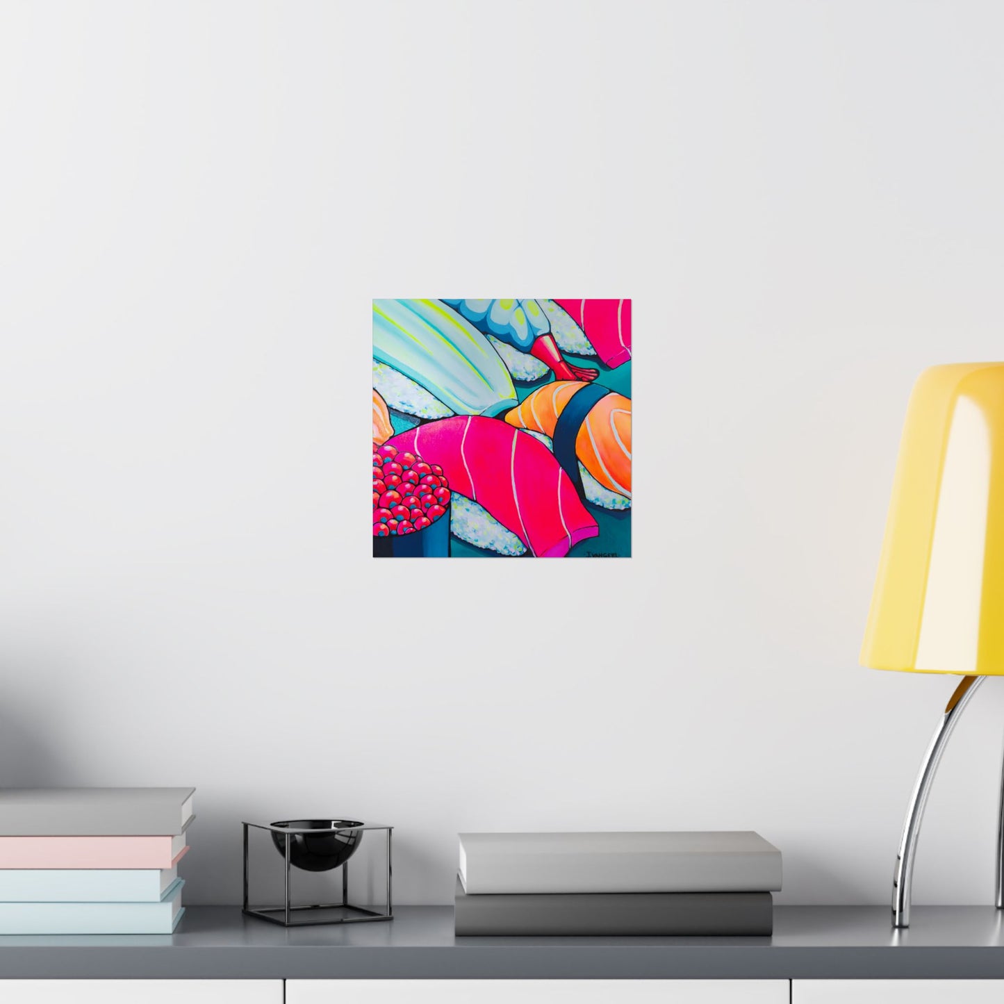 Affiche d'art Giclée Sushi Néon