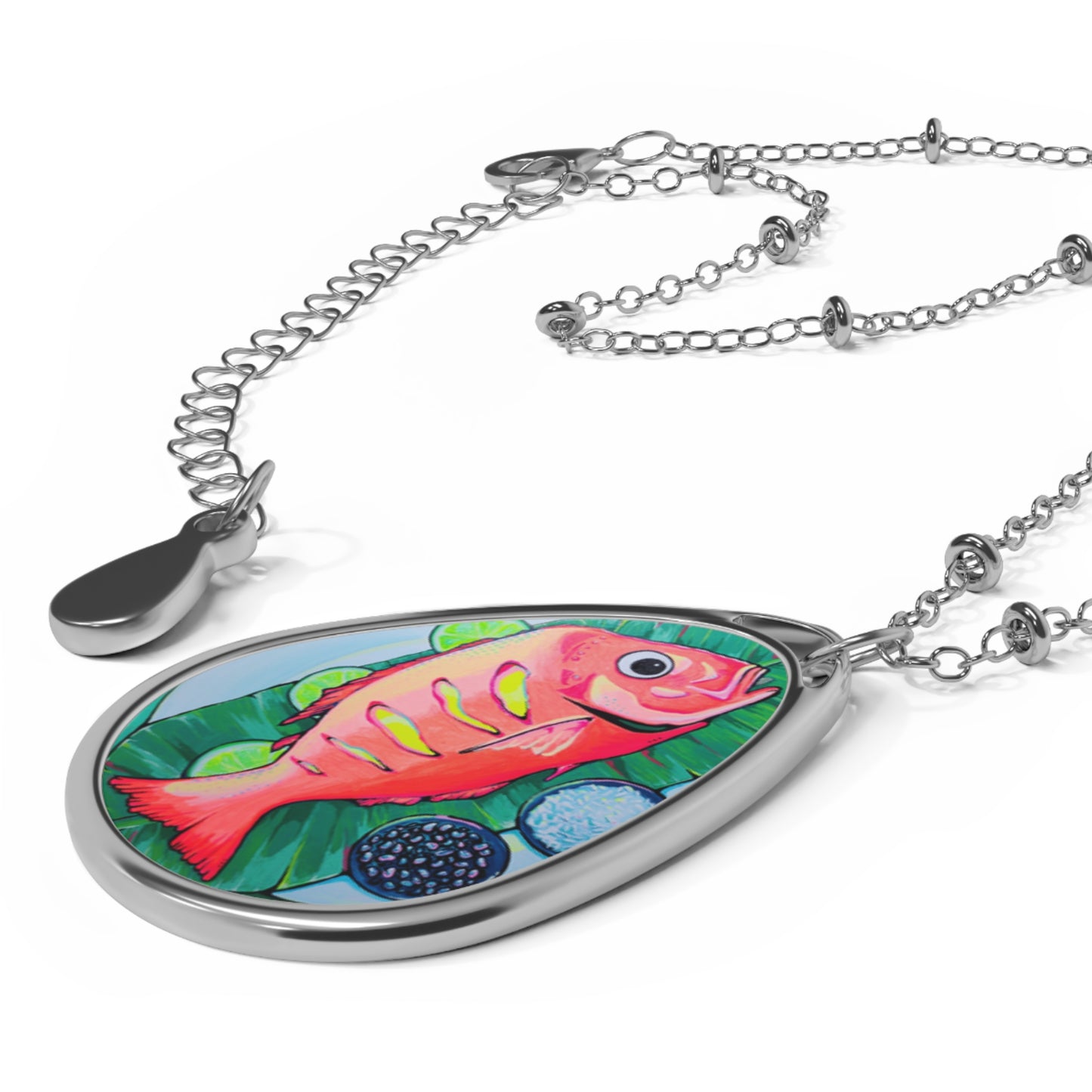 Neon Fried Fish Necklace