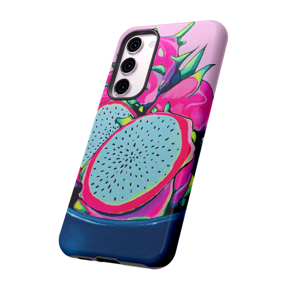 Coque de téléphone résistante Pitaya Rose Néon