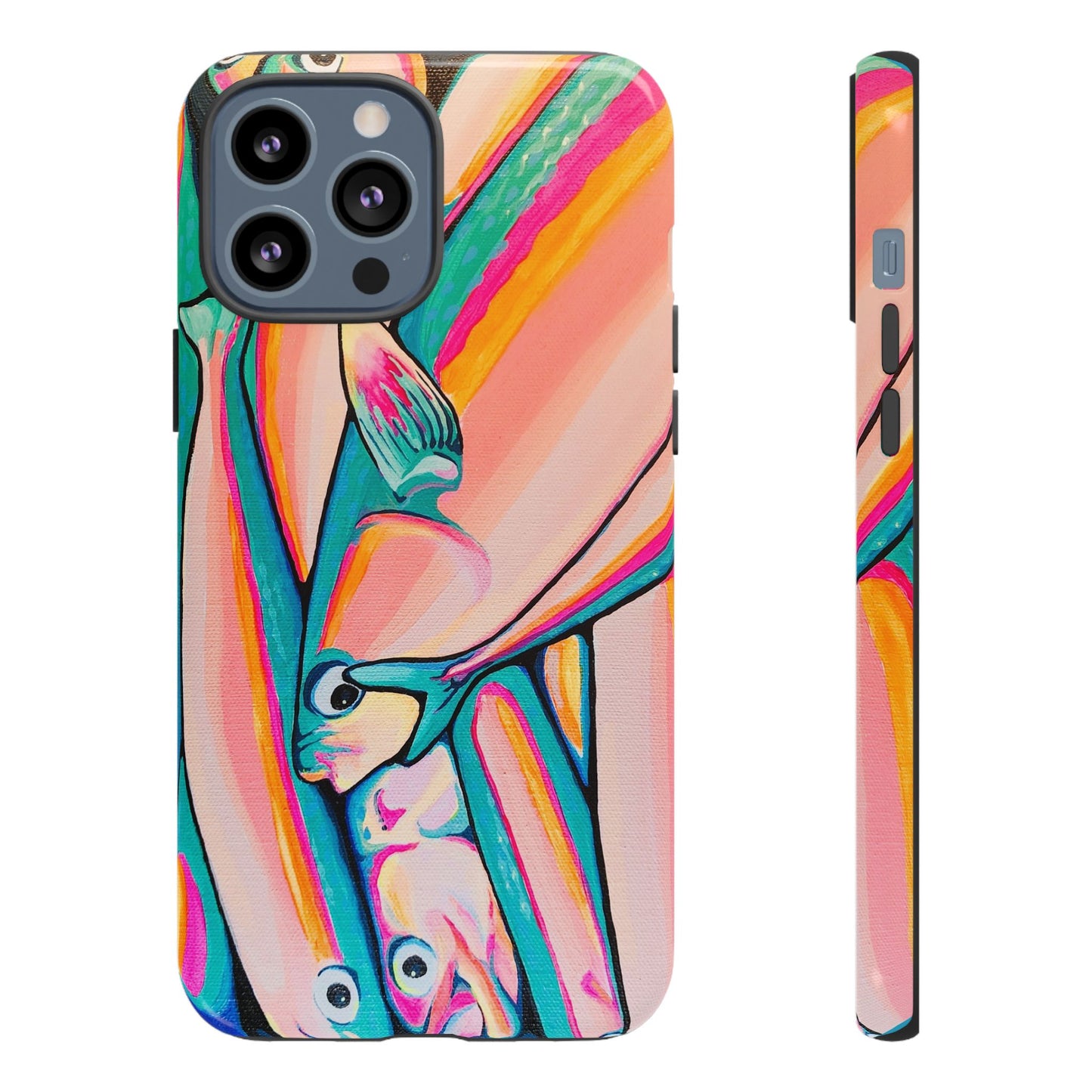 Neon Fish Tough Phone Case