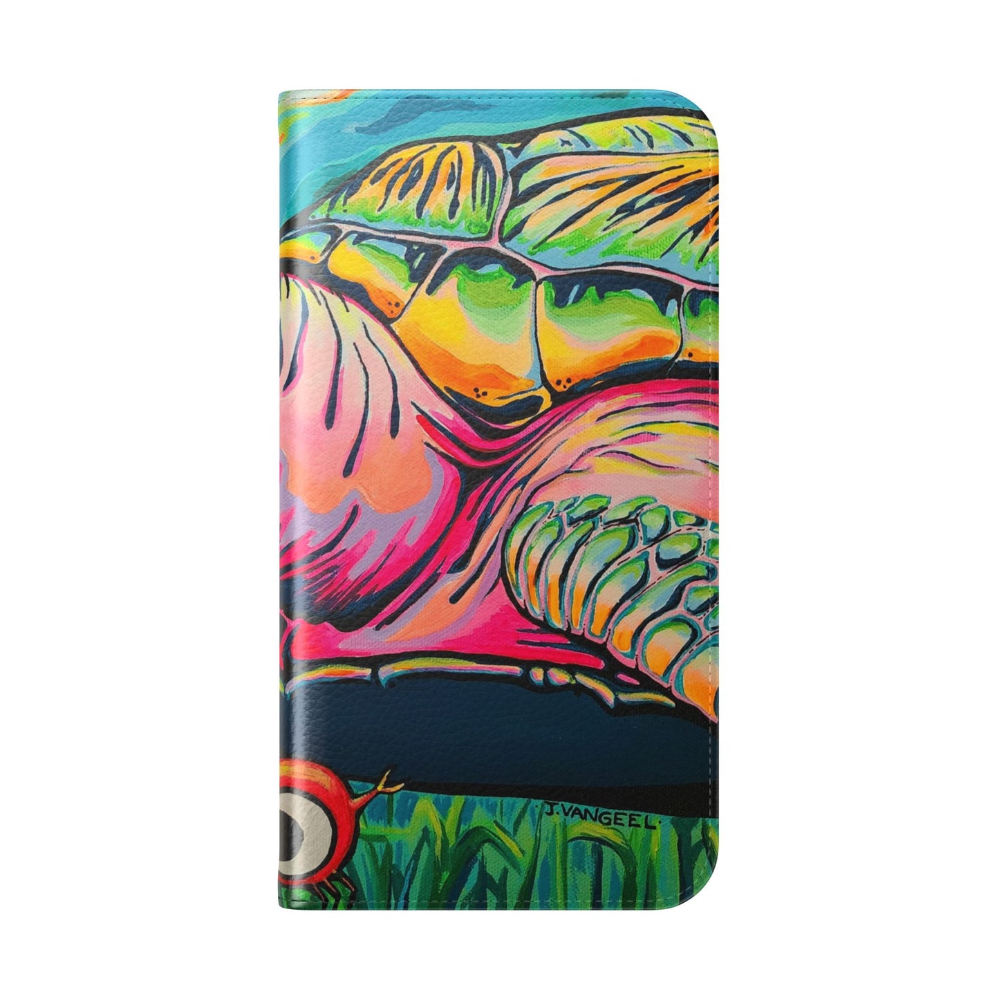 Cyclops Turtle Flip Phone Case – Wallet Cover with Card Slots