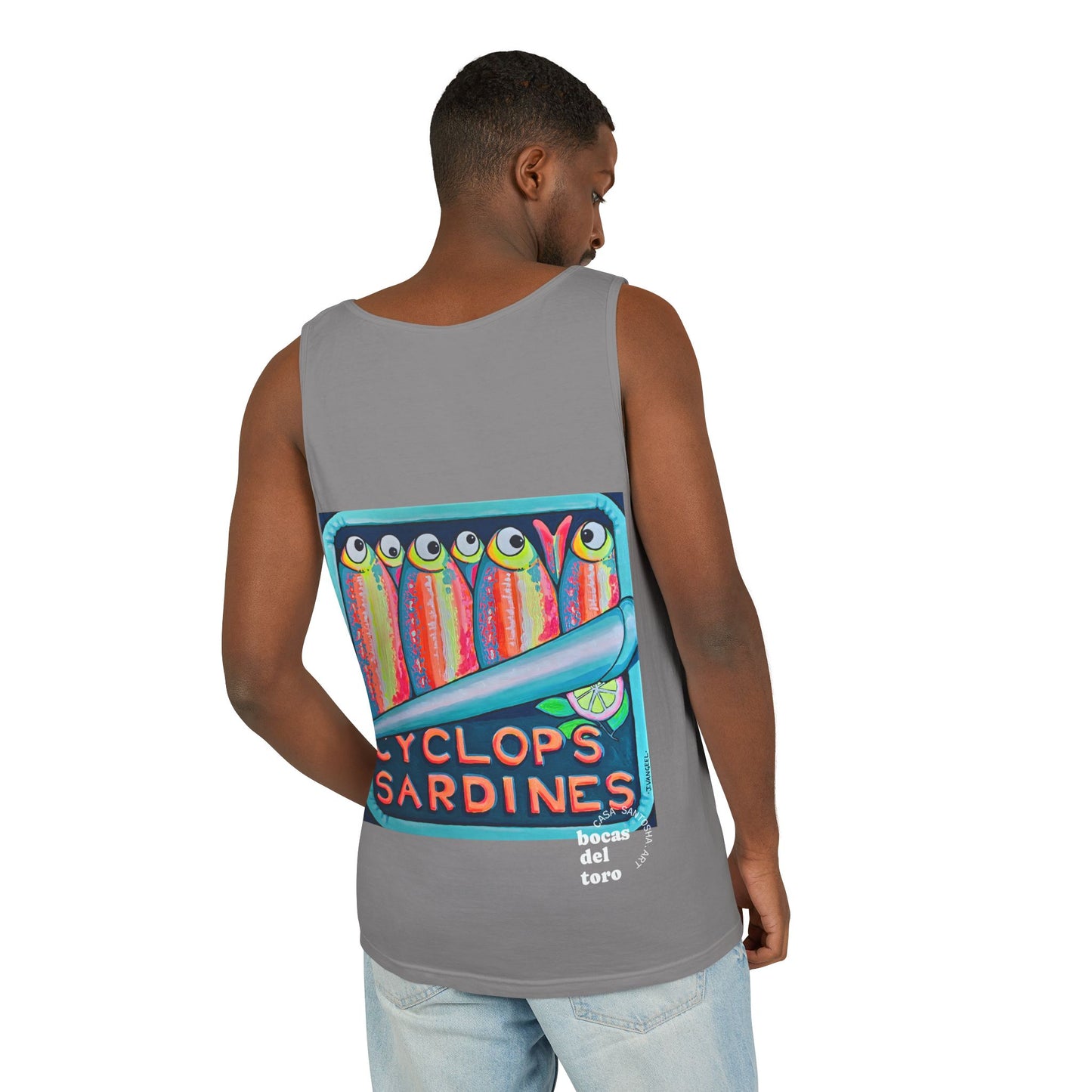 Unisex Neon Sardines Tank Top - Perfect for Summer Vibes