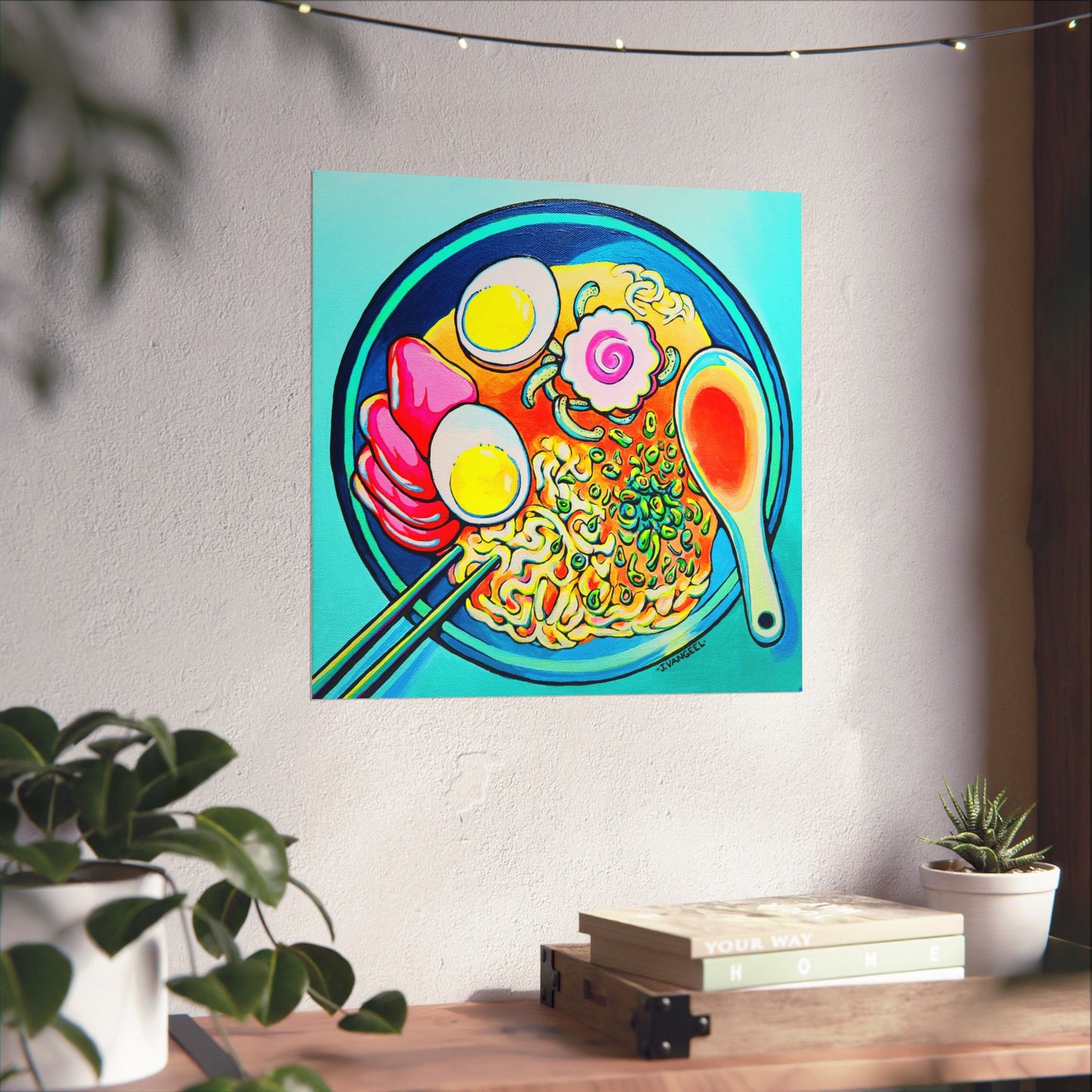 Neon Ramen Giclée Art Poster