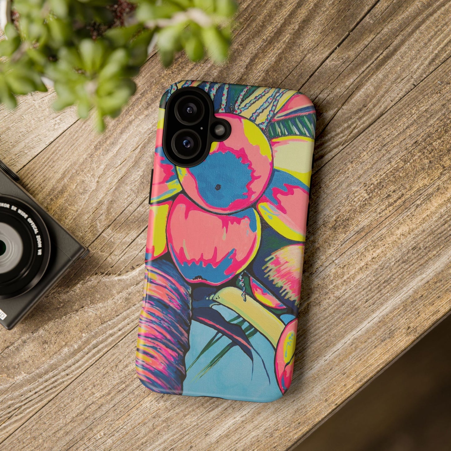 Neon Coconuts Tough Phone Case