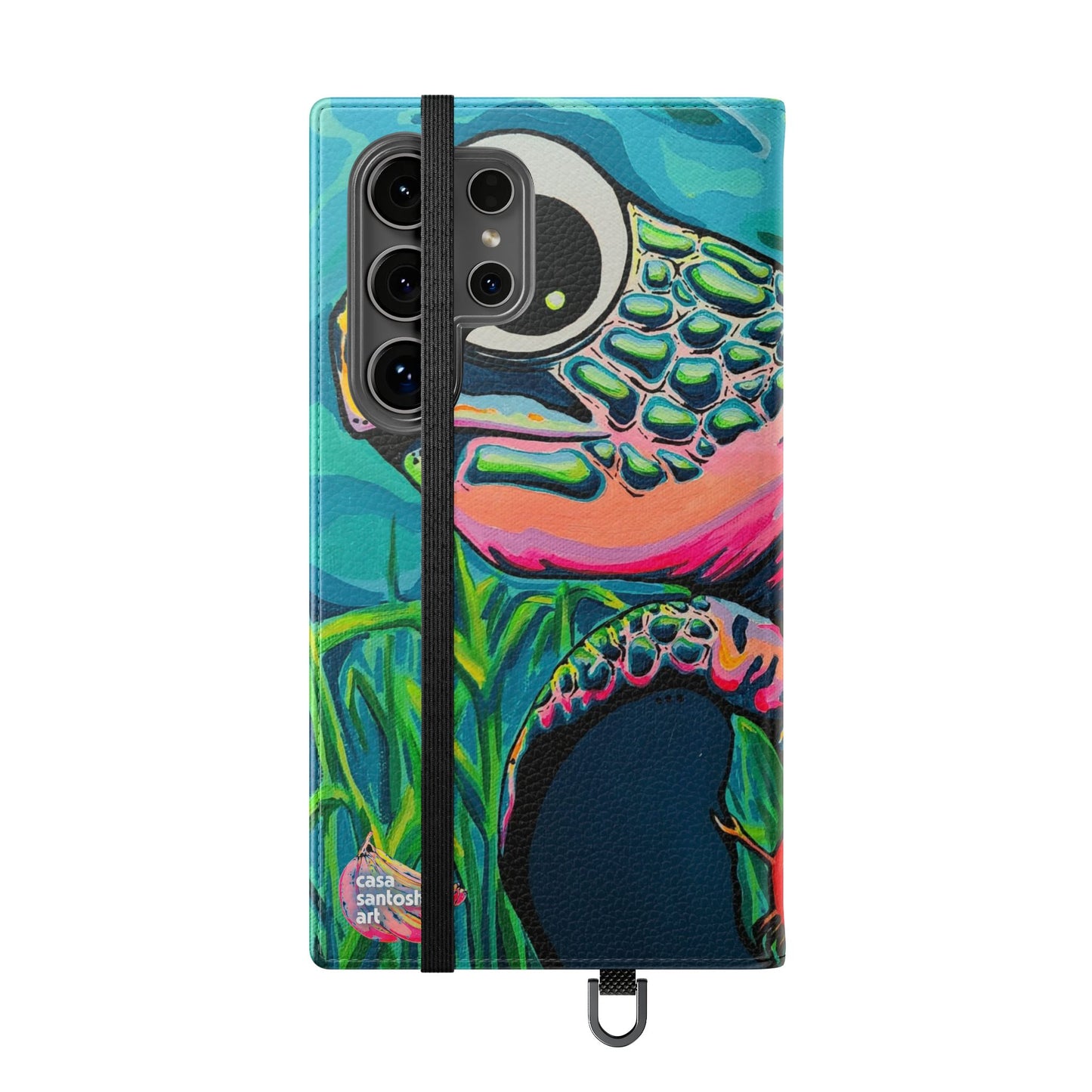 Cyclops Turtle Flip Phone Case – Wallet Cover with Card Slots