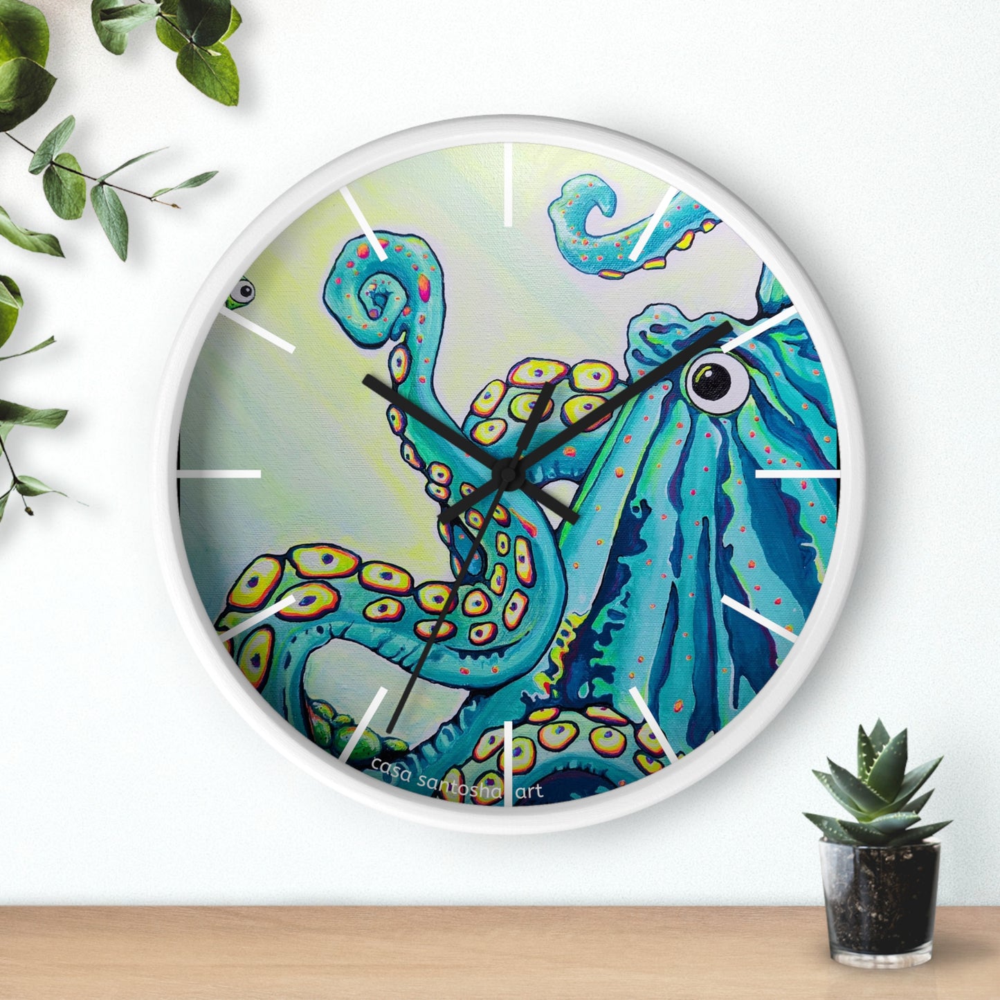 Cyclops Octopus Pop Art Wall Clock