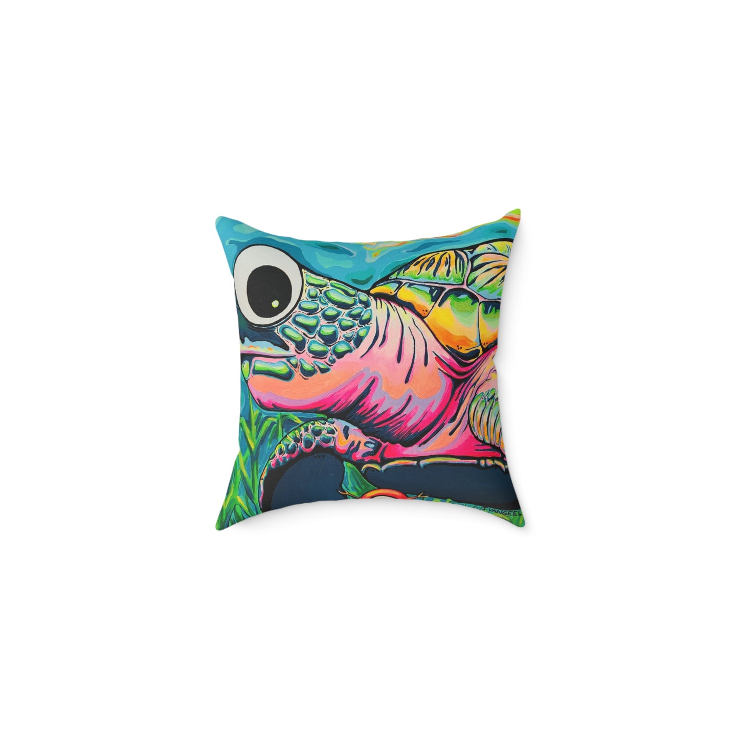 Cyclops Turtle Art Canvas Decorative Pillow