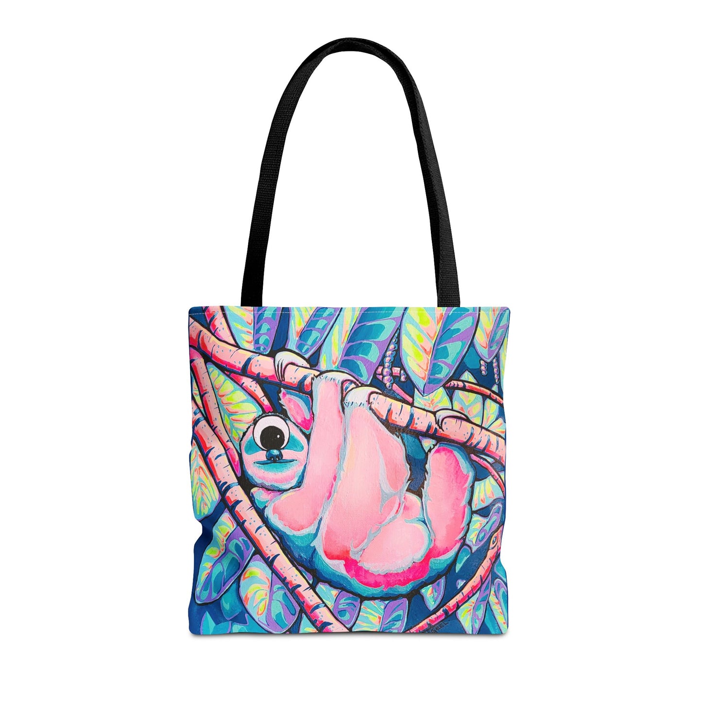 Premium Cyclops Sloth Tote Bag, Original Artist Design, Reusable Shopping Tote, Eco-Friendly