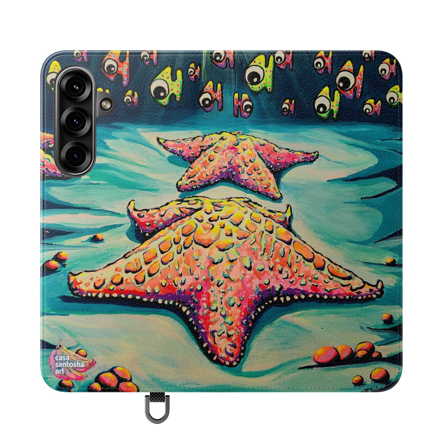 Cyclops Starfish Flip Phone Case – Wallet Cover with Card Slots