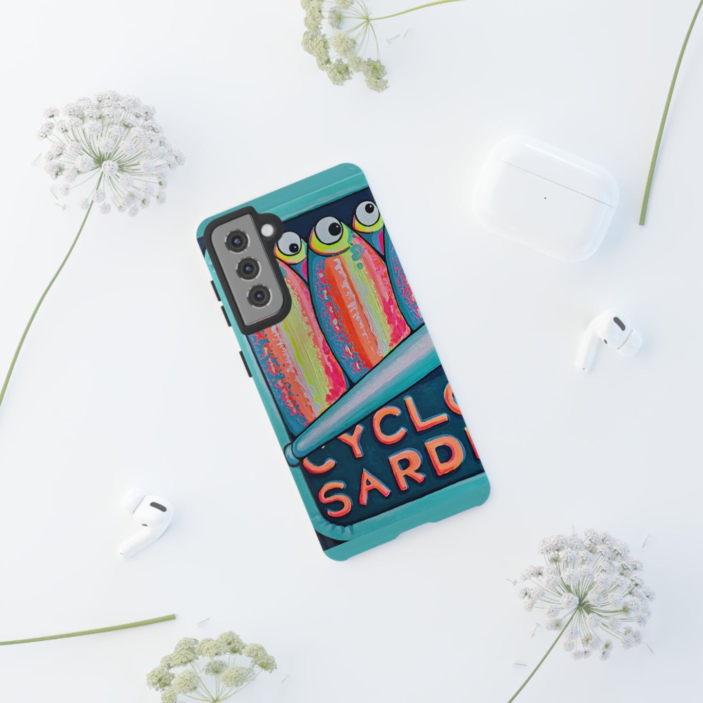 Neon Sardines Tough Phone Case