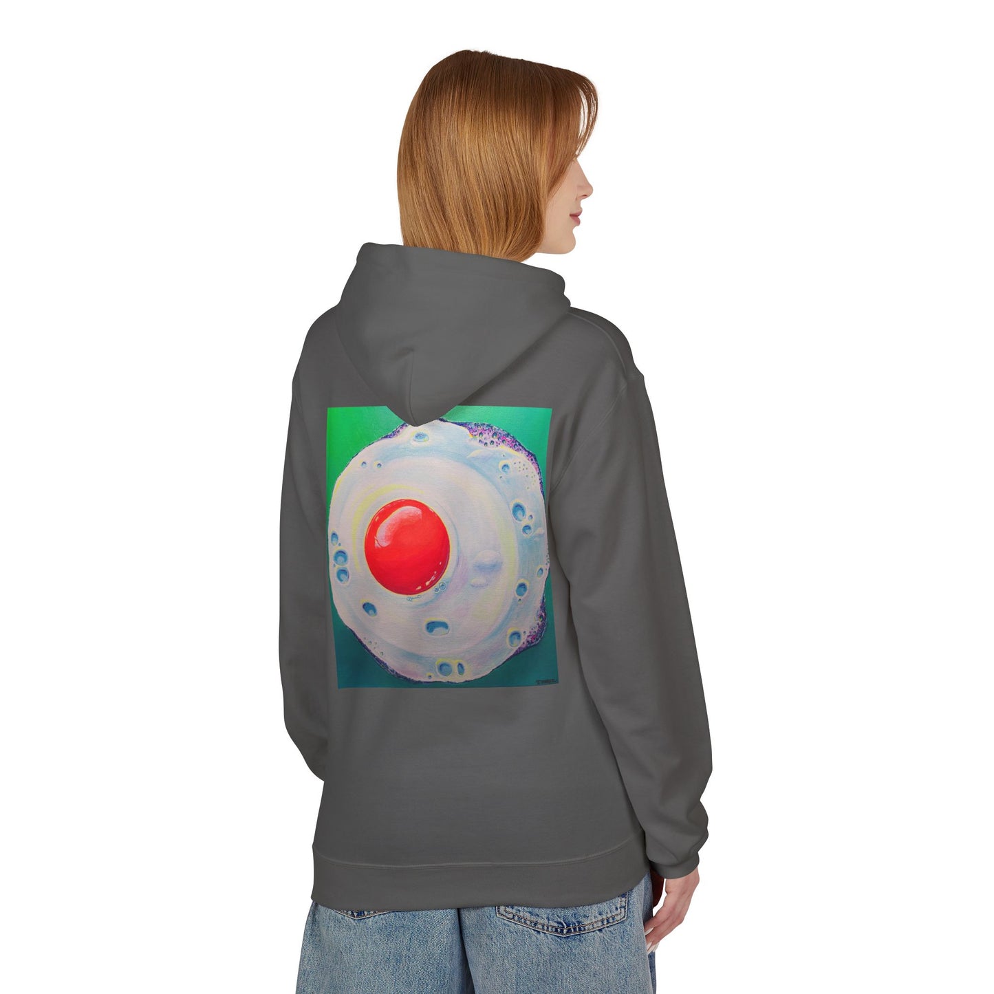 Unisex Neon Fried Egg Soft Hoodie