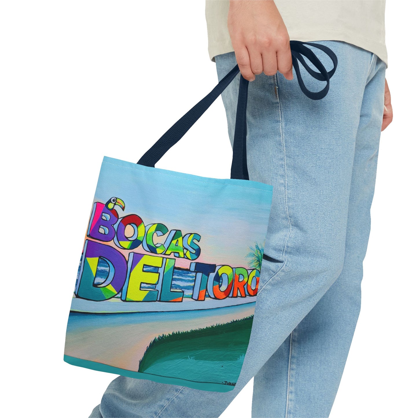 Premium Bocas Del Toro Sign Tote Bag, Original Artist Design, Reusable Shopping Tote,  Eco-Friendly