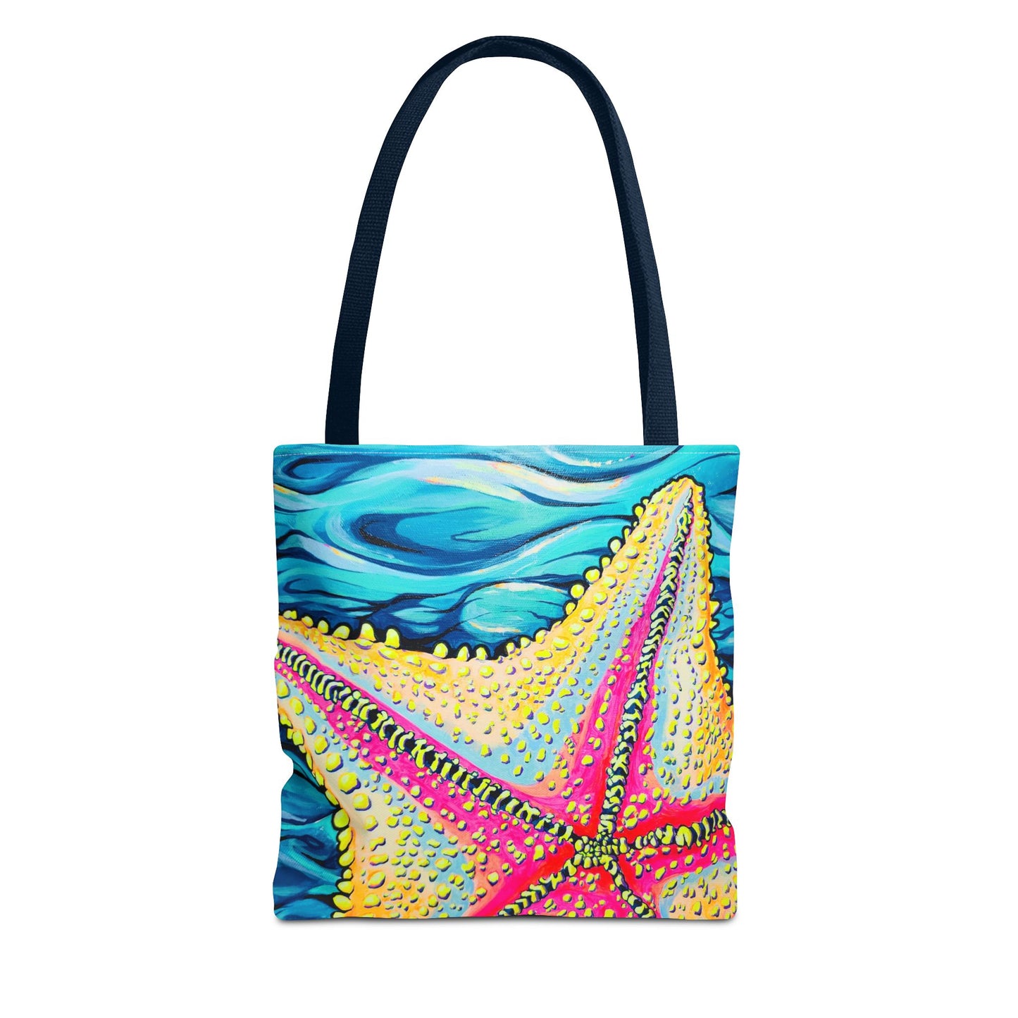 Premium Starfish Beach Bocas Tote Bag, Original Artist Design, Reusable Shopping Tote, Eco-Friendly