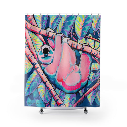Cyclops Sloth Pop Art Shower Curtain