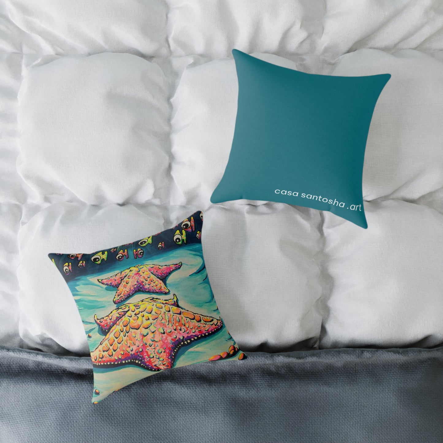 Cyclops Starfish Art Canvas Decorative Pillow