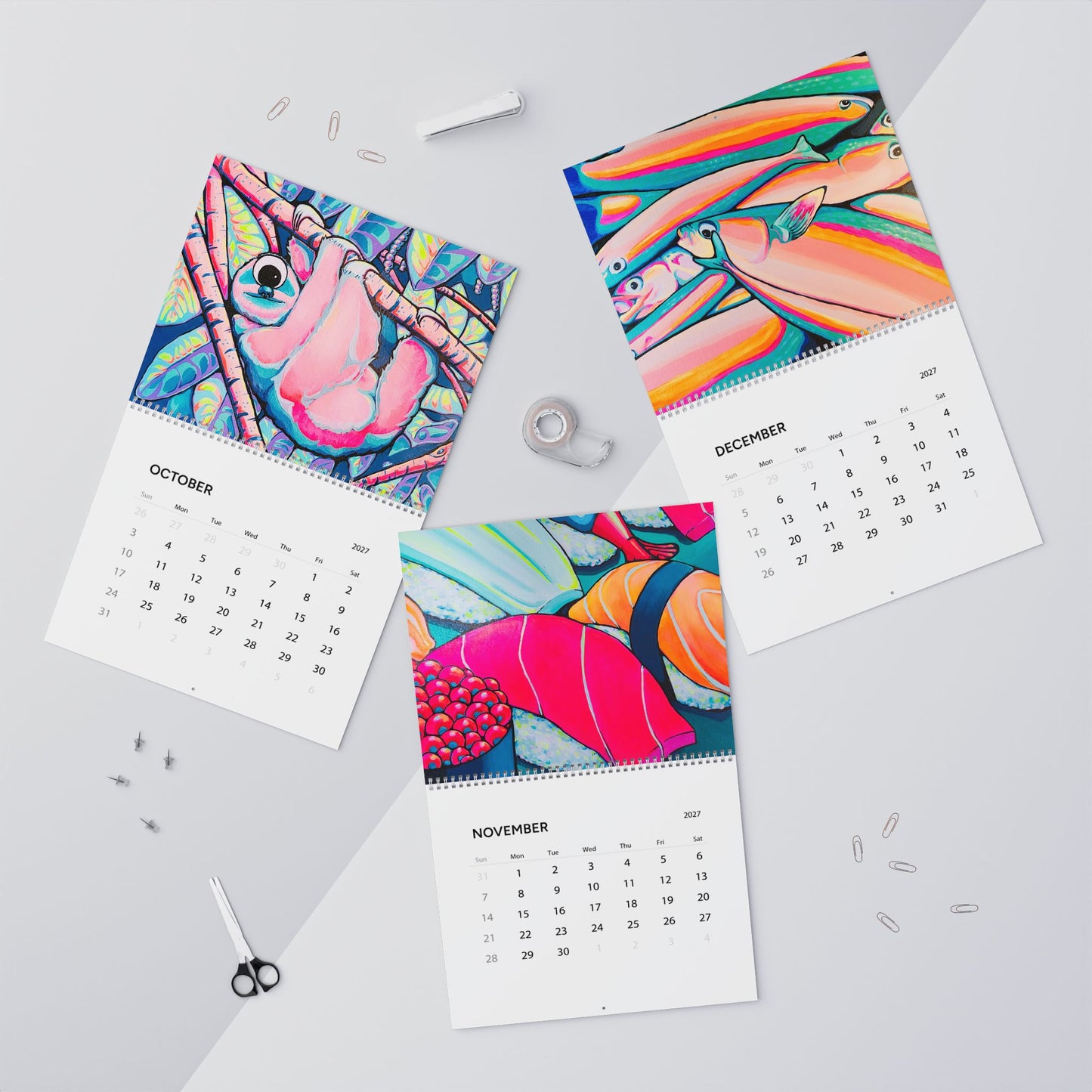 Vibrant Art Wall Calendar 2027