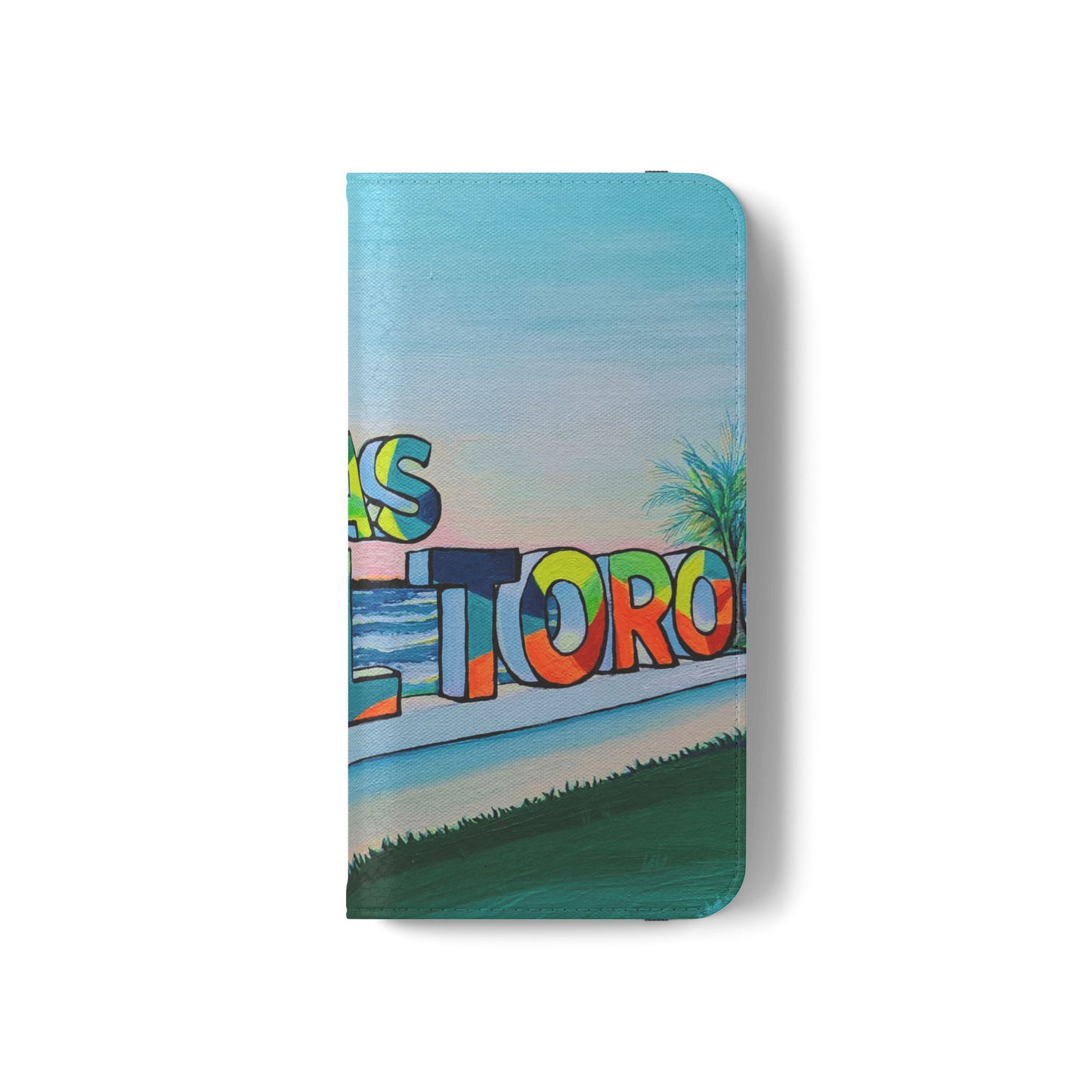 Bocas Del Toro Sign Flip Phone Case – Wallet Cover with Card Slots