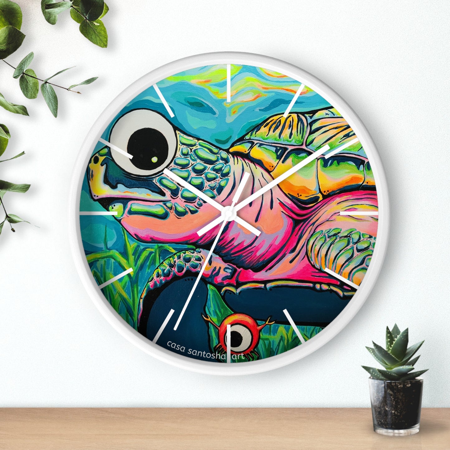 Cyclops Turtle Pop Art Wall Clock