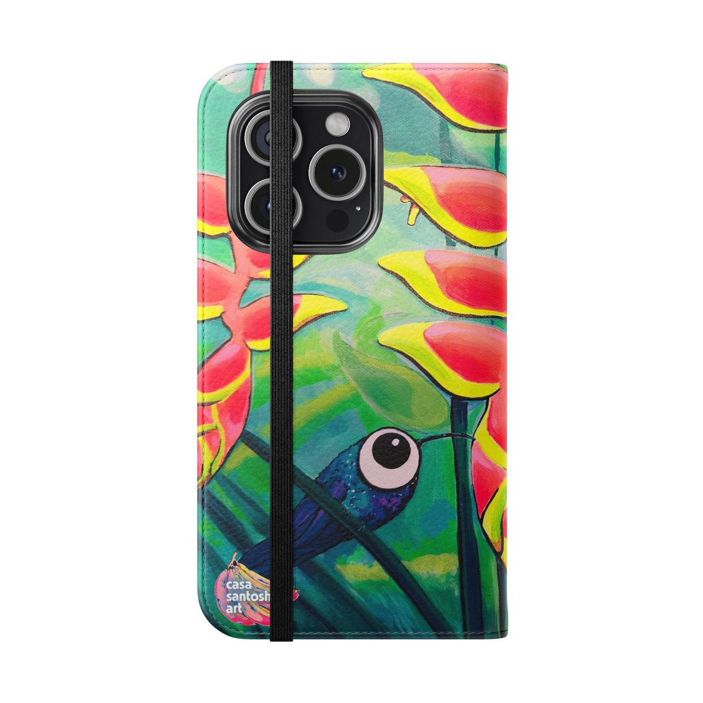 Cyclops Hummingbirds Flip Phone Case – Wallet Cover with Card Slots