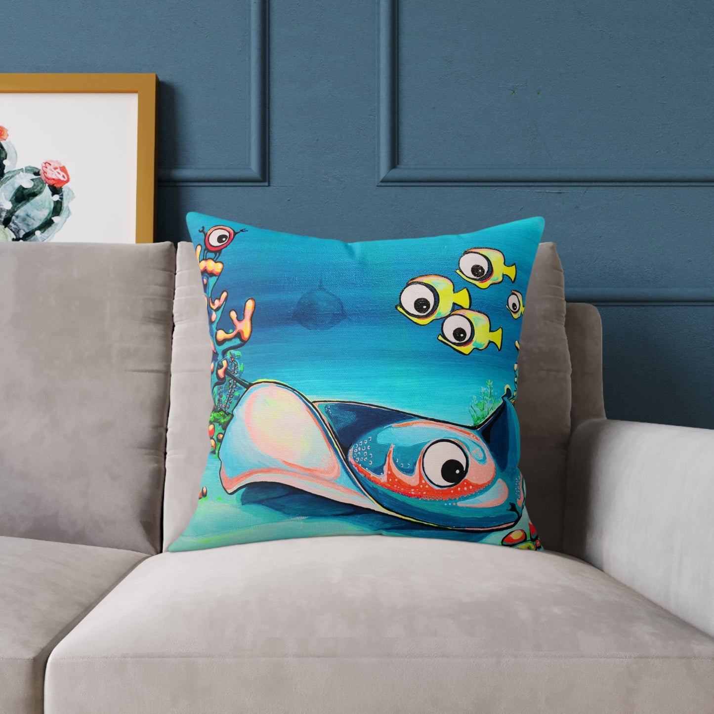 Cyclops Stingray Art Canvas Decorative Pillow