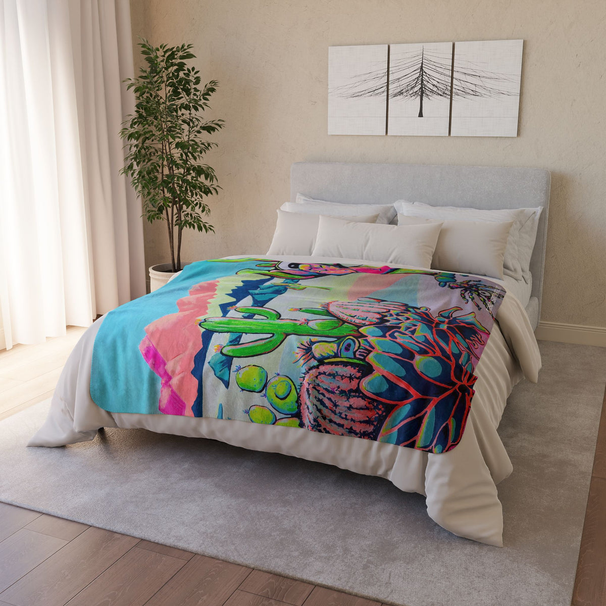 Cyclops Camel Fleece Sherpa Blanket