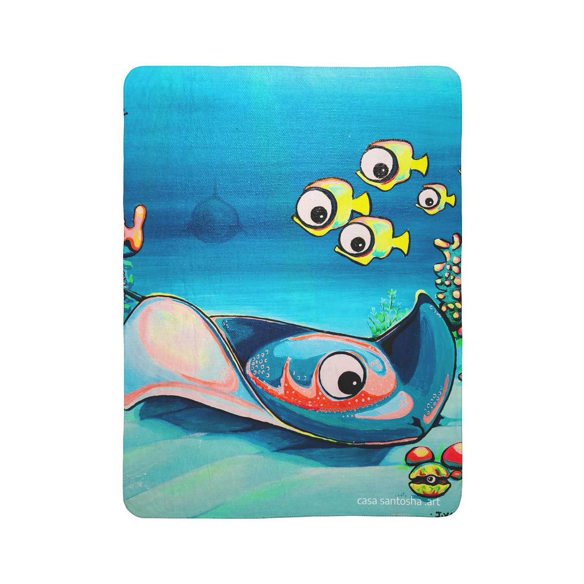 Cyclops Stingray Fleece Sherpa Blanket