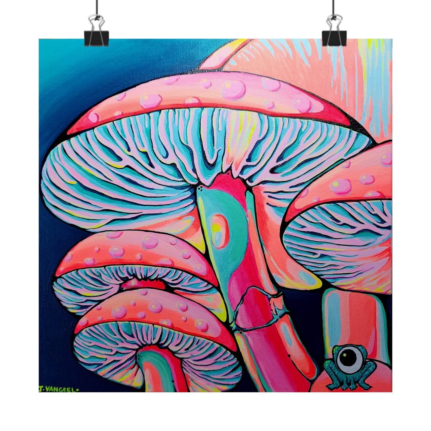 Trippy Mushrooms Giclée Art Poster