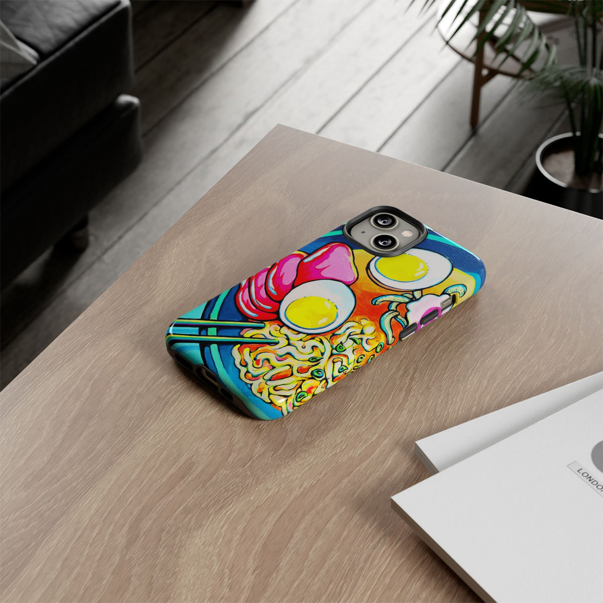 Coque de téléphone résistante Neon Ramen