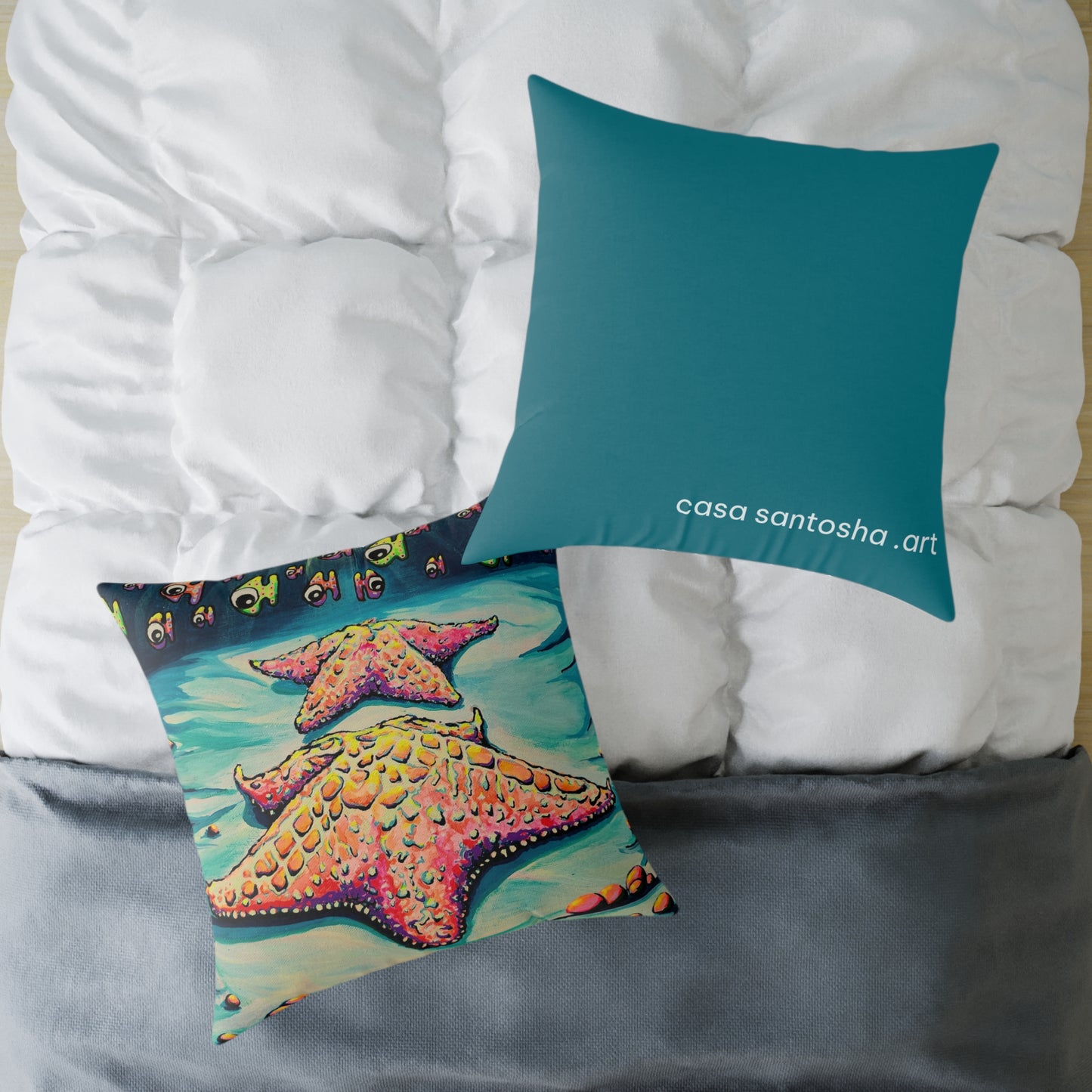 Cyclops Starfish Art Canvas Decorative Pillow