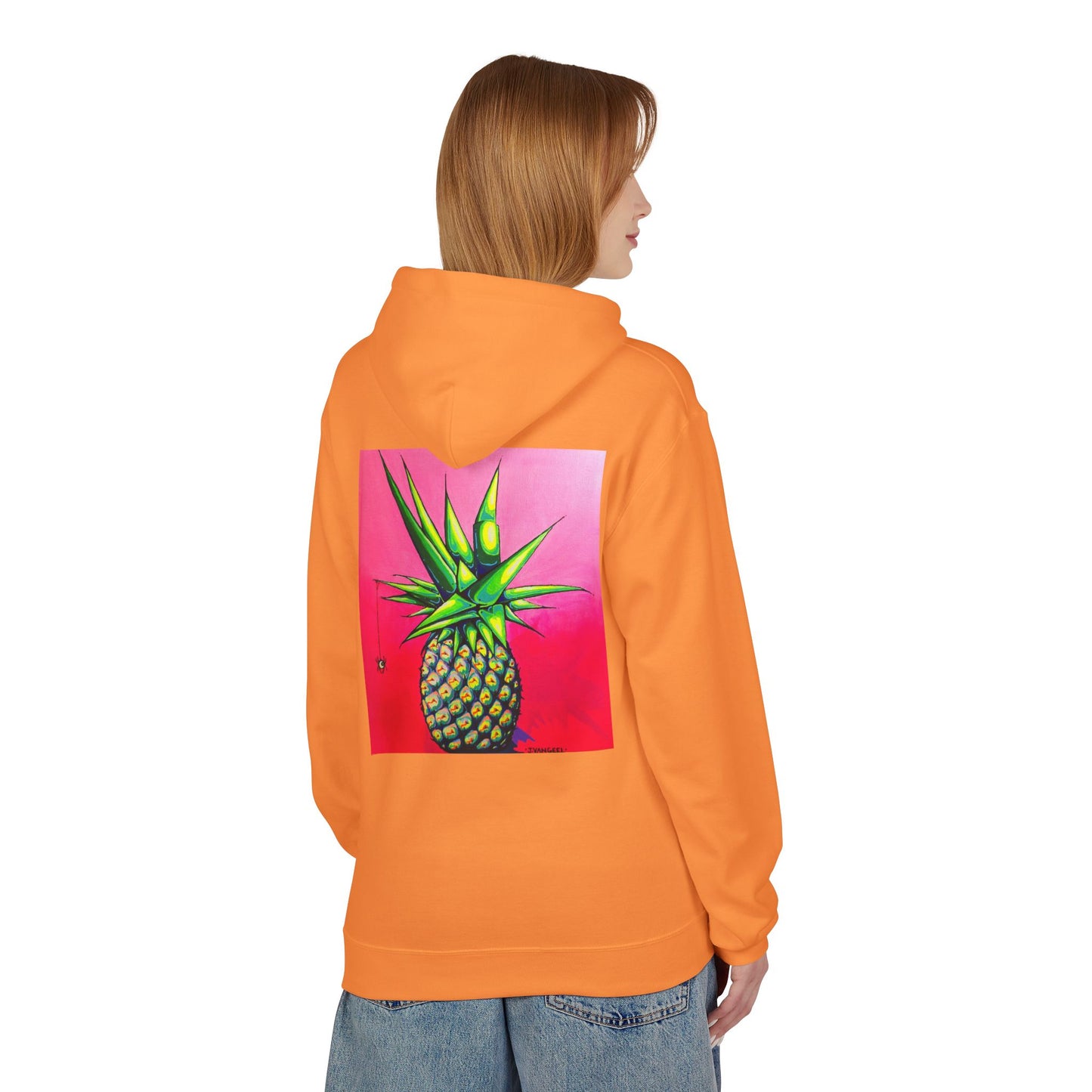 Unisex Neon Pineapple Soft Hoodie