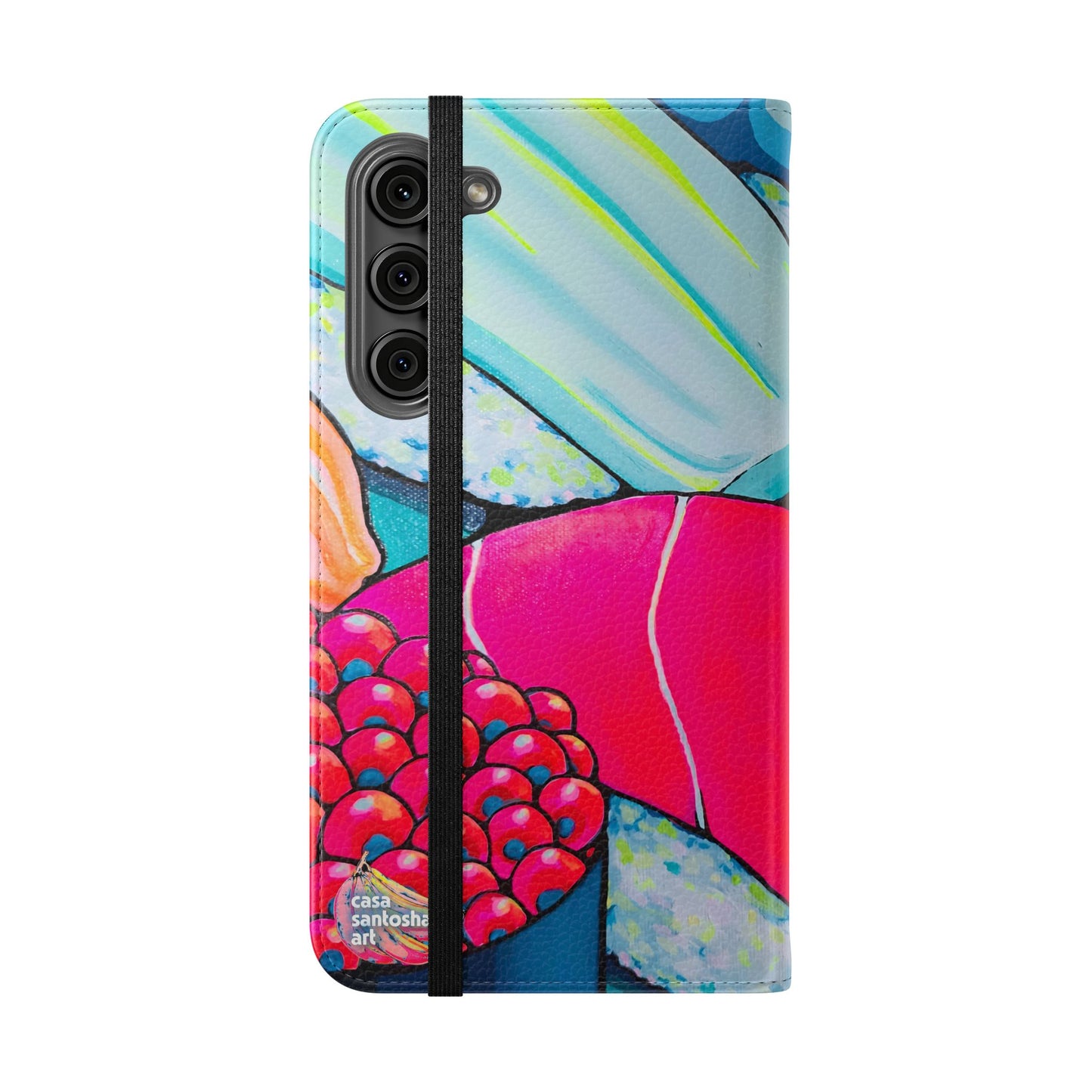 Étui portefeuille pour téléphone à clapet Neon Sushi avec porte-cartes