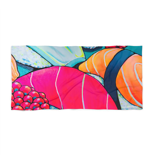 Serviette de plage néon pour l'été et les vacances