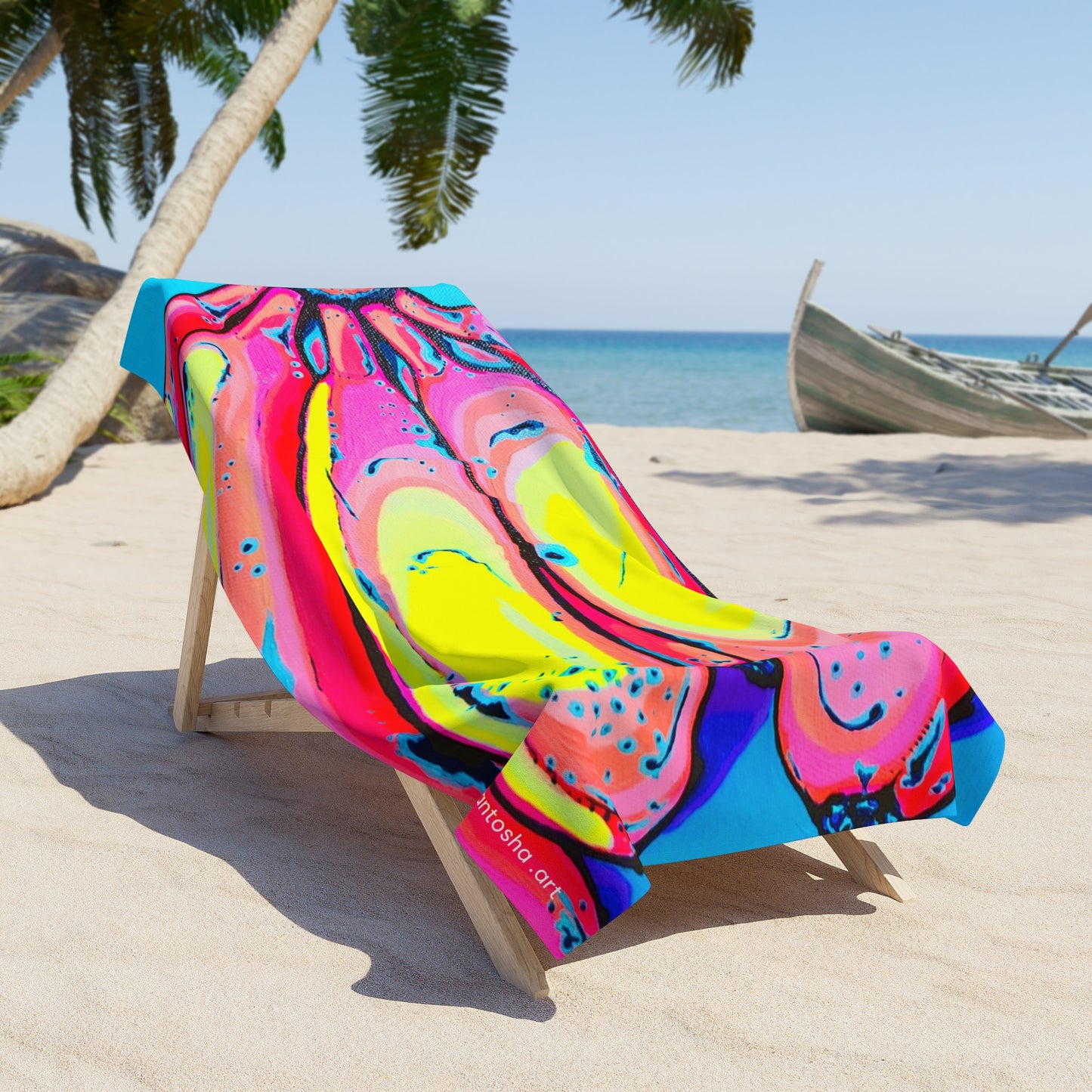 Neon Fat Bananas Beach Towel for Summer Fun and Vacation Essentials