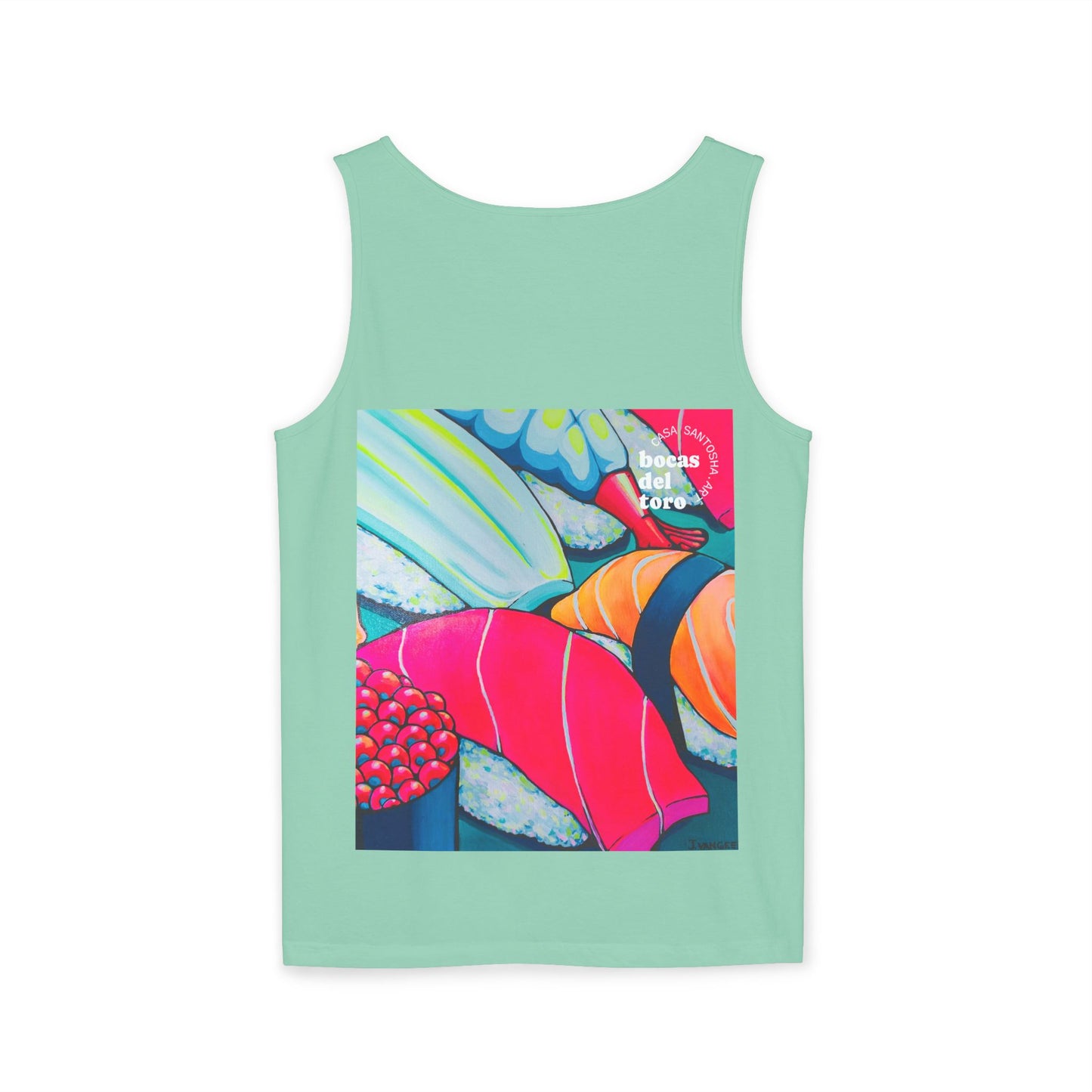 Unisex Neon Sushi Tank Top - Perfect for Summer Vibes